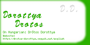 dorottya drotos business card